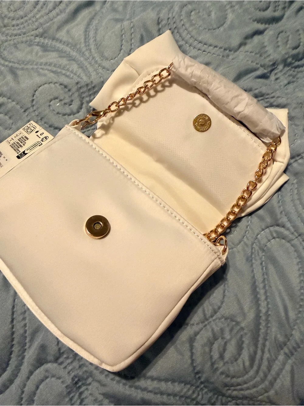 Ivory Bow Clutch with Pearl Accent